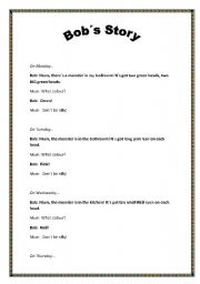 English worksheet: BOBS STORY.