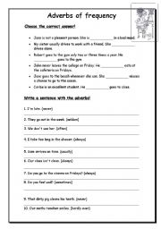 English Worksheet: ADBERBS OF FREQUENCY