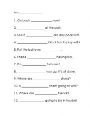 English worksheet: How confusing...Their, There and Theyre