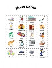 English worksheet: Sorting Nouns