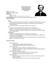 English Worksheet: Masque of the Red Death Lesson Plan