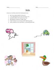 English Worksheet: Verbs