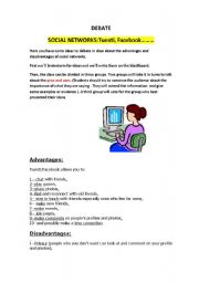 English Worksheet: Social Networks