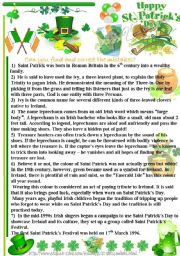 English Worksheet: Happy Saint Patricks Day!
