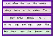 English worksheet: Jumbled sentences