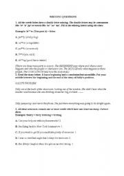 English worksheet: writing questions