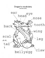 English worksheet: Dragons vocabulary