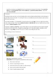 English Worksheet: hobbies
