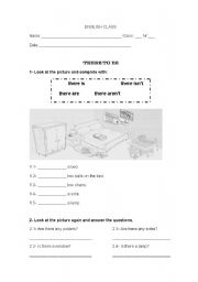 English Worksheet: There to be