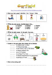 English Worksheet: GARFIELD - Day of doom.