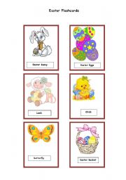 English Worksheet: Easter Flashcards 1/2