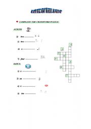 English Worksheet: cross-game 