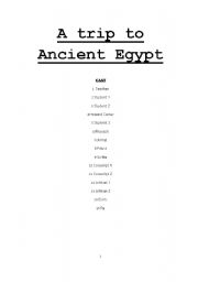 English worksheet: Ancient Egypt Play