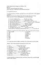 English Worksheet: Review comparatives and conditional sentences