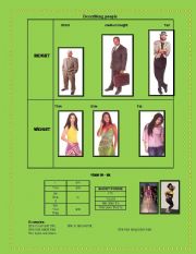 English Worksheet: describing people