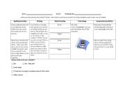 English Worksheet: Literacy Contract for Stage 2/3
