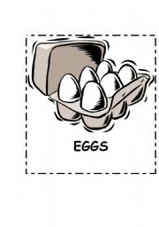English Worksheet: Food flashcards. 7 flashcards:eggs,green pepper,ice-cream, hotdog, sandwich,cheese, and cake