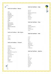 English worksheet: health vocabulary