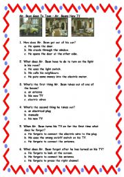 English Worksheet: Mr. Bean Goes To Town - Mr. Beans New TV Multiple Choice