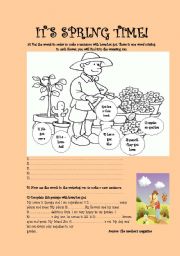 English Worksheet: ITS SPRING TIME