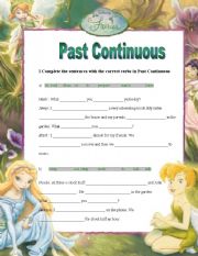 English Worksheet: Past Continuous