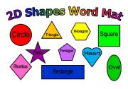 English Worksheet: Shapes Mat