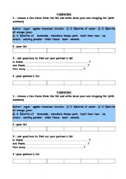 English Worksheet: communication activity on determination (some any no)