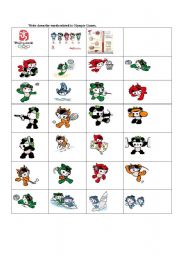 English Worksheet: words related to Olympic Games