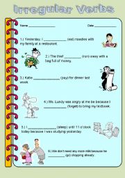 English Worksheet: Irregular Verbs