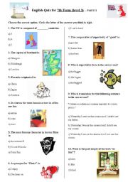 English Worksheet: Language Olympics - 7th, 8th and 9th forms - Part II