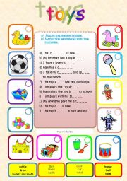 English Worksheet: toys