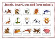 English Worksheet: Animals - cut and glue 1