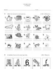 short vowels sound test