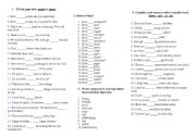 English Worksheet: How much -how many.  some/any/no/ a/an