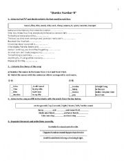 English Worksheet: Song activities: Mambo Number 5