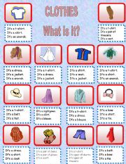 English Worksheet: Clothes - What is it?