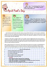 English Worksheet: April Fools Day