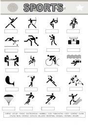 English Worksheet: Sports matching activity