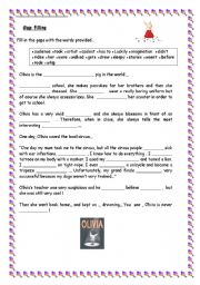 English Worksheet: OLIVIA SAVES THE CIRCUS