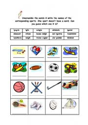 English worksheet: Sports