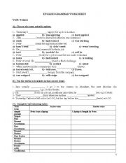 English Worksheet: Grammar exercises 9th grade