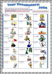 English Worksheet: Your Vocabulary: jobs