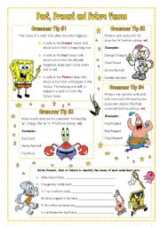 English Worksheet: Past, Present and Future Tenses