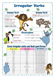 English Worksheet: Irregular Verbs