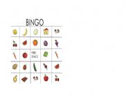 English Worksheet: FOOD BINGO 2 OF 2