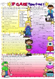 English Worksheet: CONDITIONALS ( 0 and 1 ) ( B&W included ) (1/2)