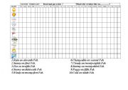 English worksheet: Weather chart