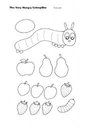 English Worksheet: The Very Hungry Caterpillar