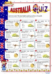 English Worksheet: Australia  Quiz