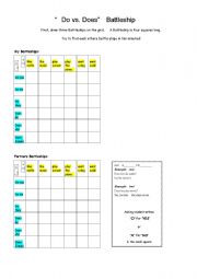 Do vs Does Battleship Board Game